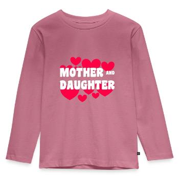 Mutter und Tochter - Kinder Premium Bio Langarmshirt - Mauve - Vorne - AI Model Kid Female (0cm)