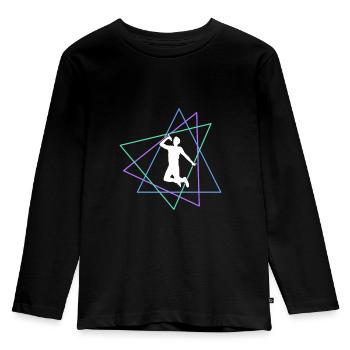Singen - Kinder Premium Bio Langarmshirt - Schwarz - Vorne - AI Model Kid Male (0cm)