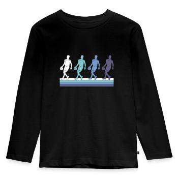 Basketball - Kinder Premium Bio Langarmshirt - Schwarz - Vorne - AI Model Kid Male (0cm)