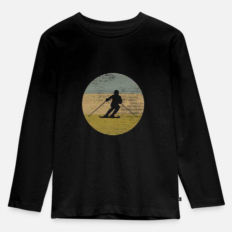 Ski - Kids' Premium Longsleeve Shirt - black