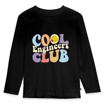 Cool Engineers Club Master Builder Engineering - Kids' Premium Longsleeve Shirt - black - Front - AI Model Kid Male (0cm)