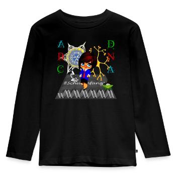 School enrollment smart as mom - Kids' Premium Longsleeve Shirt - black - Front - AI Model Kid Male (0cm)