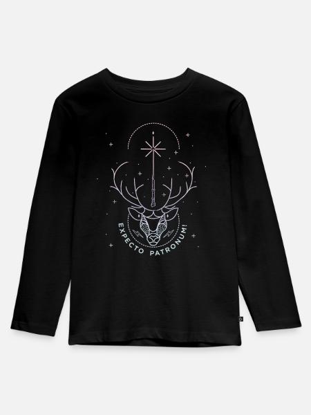 Harry Potter Stag Expecto Patronum - Kids' Premium Longsleeve Shirt - black