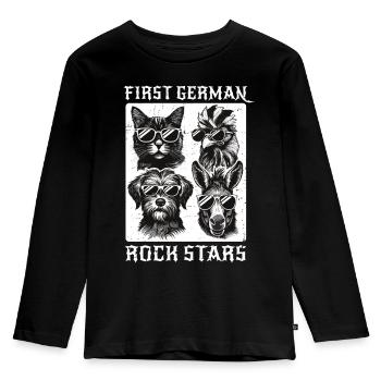 Bremen Town Musicians German Fairy Tales - Kids' Premium Longsleeve Shirt - black - Front - AI Model Kid Male (0cm)