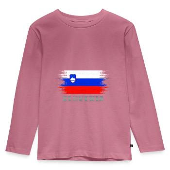 Slovenia - Kids' Premium Longsleeve Shirt - mauve - Front - AI Model Kid Female (0cm)