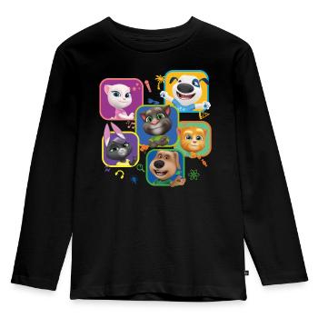 Talking Tom & Friends Characters - Kids' Premium Longsleeve Shirt - black - Front - AI Model Kid Male (0cm)