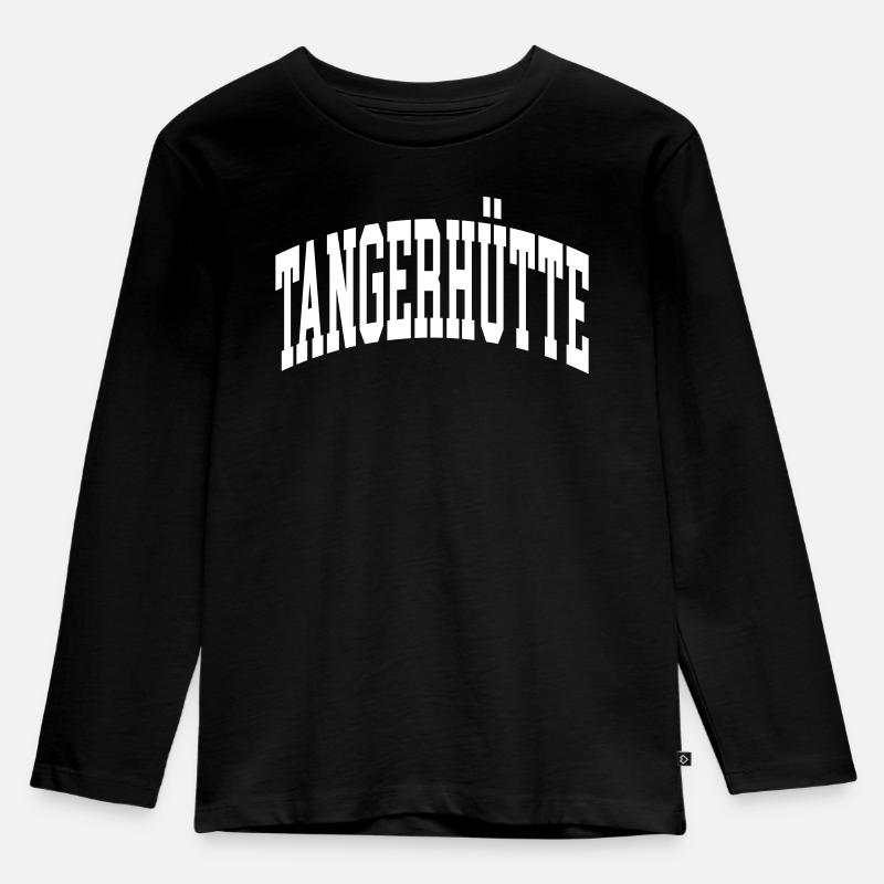 Tangerhütte - Kinder Premium Bio Langarmshirt - Schwarz
