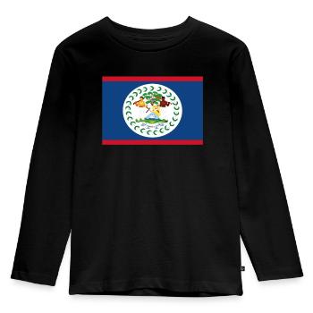 Drapeau officiel du Belize Belizian Country Pride - T-shirt manches longues Premium Enfant - noir - Devant - AI Model Kid Male (0cm)