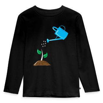 Garden plants pour - Kids' Premium Longsleeve Shirt - black - Front - AI Model Kid Male (0cm)