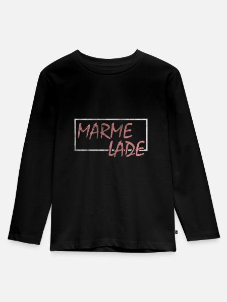 Marmelade - Kinder Premium Bio Langarmshirt - Schwarz