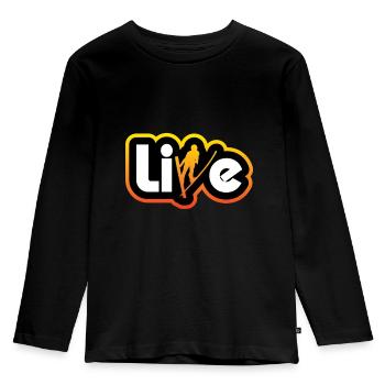 Live ski resorts in the Alps - Kids' Premium Longsleeve Shirt - black - Front - AI Model Kid Male (0cm)