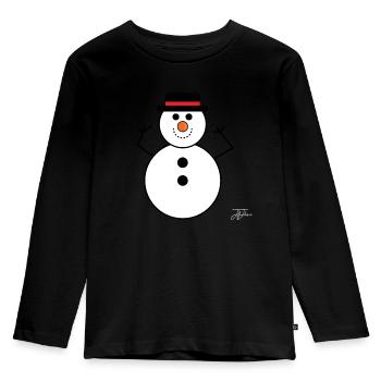 Weihnachten Weihnachten Weihnachten Weihnachtszeit - Kinder Premium Bio Langarmshirt - Schwarz - Vorne - AI Model Kid Male (0cm)