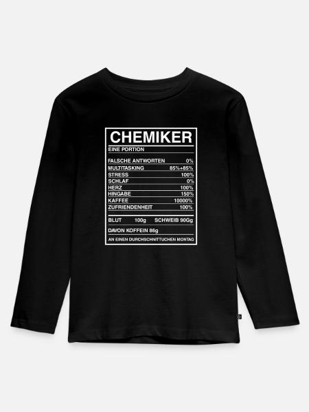 Chemiker Chemie - Kinder Premium Bio Langarmshirt - Schwarz