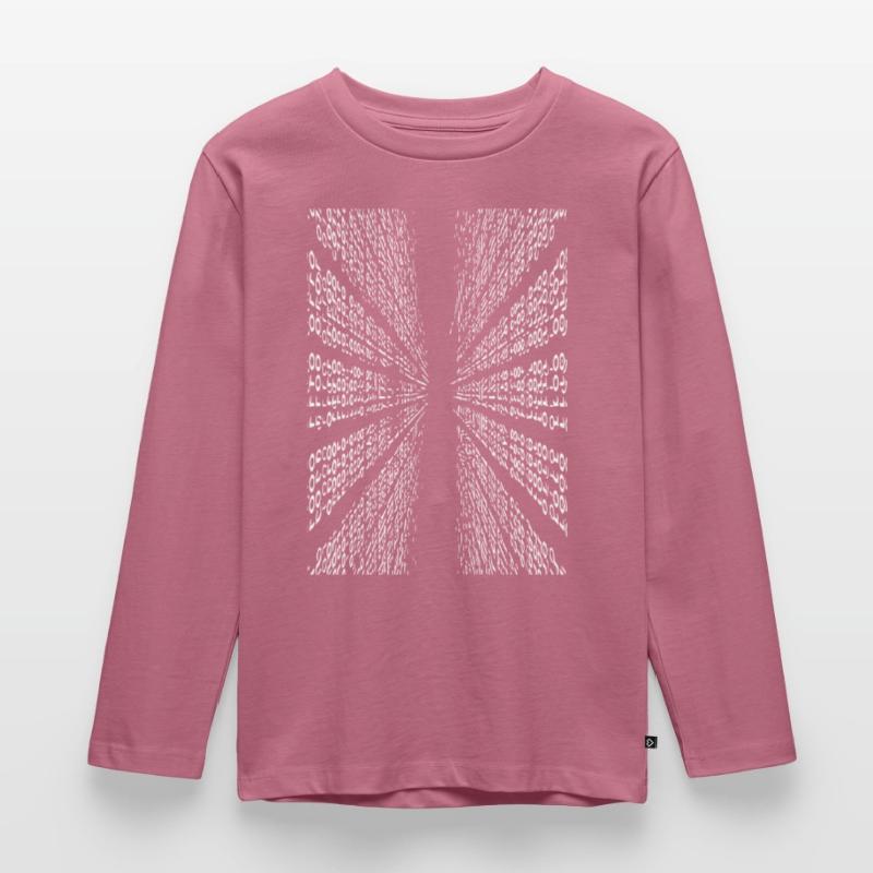 Vertical binary code Kids' Premium Longsleeve Shirt