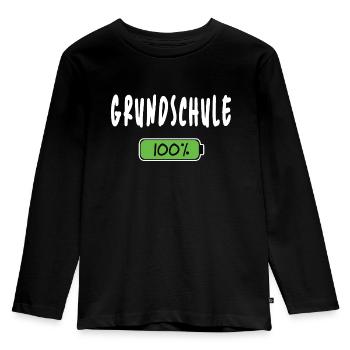 Grundschule 100% Gymnasium 5 Klasse Geschenkidee - Kinder Premium Bio Langarmshirt - Schwarz - Vorne - AI Model Kid Male (0cm)