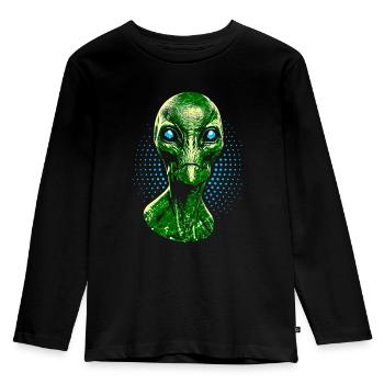 Alien - Kids' Premium Longsleeve Shirt - black - Front - AI Model Kid Male (0cm)