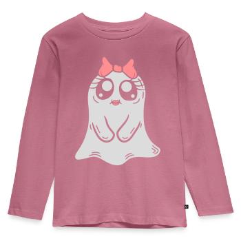 Comic Little Ghost Girl - Kids' Premium Longsleeve Shirt - mauve - Front - AI Model Kid Female (0cm)