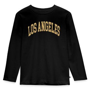 Los Angeles - Kinder Premium Bio Langarmshirt - Schwarz - Vorne - AI Model Kid Male (0cm)