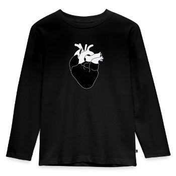 Galaktisches Herz - Kinder Premium Bio Langarmshirt - Schwarz - Vorne - AI Model Kid Male (0cm)