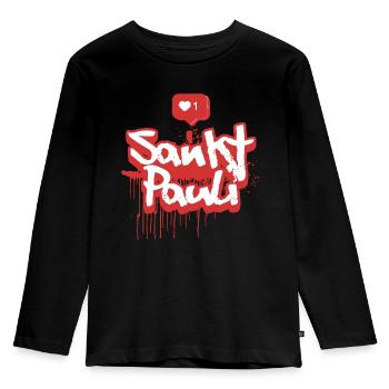 St Pauli Graffiti Spray Souvenir Hamburg St. Pauli - Kids' Premium Longsleeve Shirt - black - Front - AI Model Kid Male (0cm)