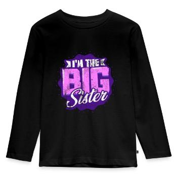 Big sister - Kids' Premium Longsleeve Shirt - black - Front - AI Model Kid Male (0cm)