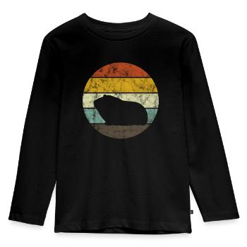 Idée de hamster pour animaux de compagnie - T-shirt manches longues Premium Enfant - noir - Devant - AI Model Kid Male (0cm)
