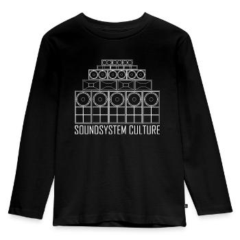 Sound system culture - Kids' Premium Longsleeve Shirt - black - Front - AI Model Kid Male (0cm)
