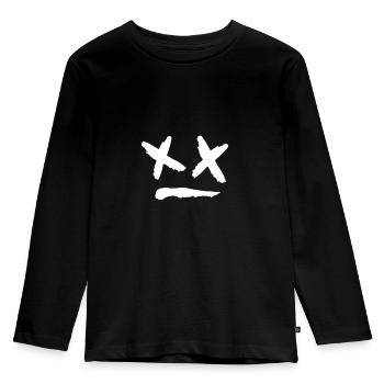 Dead Smiley - Kinder Premium Bio Langarmshirt - Schwarz - Vorne - AI Model Kid Male (0cm)