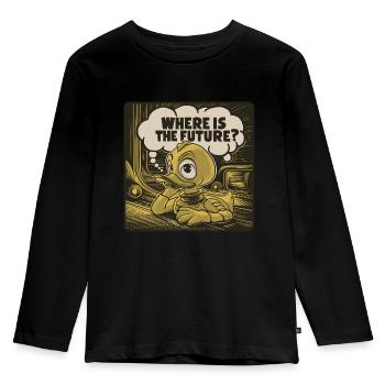Canard en plastique jaune réfléchi - T-shirt manches longues Premium Enfant - noir - Devant - AI Model Kid Male (0cm)