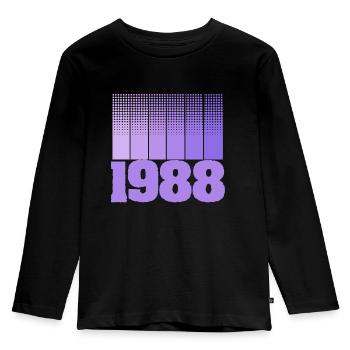 Year 1988 - Kids' Premium Longsleeve Shirt - black - Front - AI Model Kid Male (0cm)