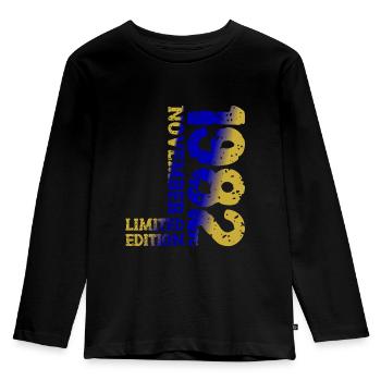 1982 November Limited Edition 41. Geburtstag Deko - Kinder Premium Bio Langarmshirt - Schwarz - Vorne - AI Model Kid Male (0cm)