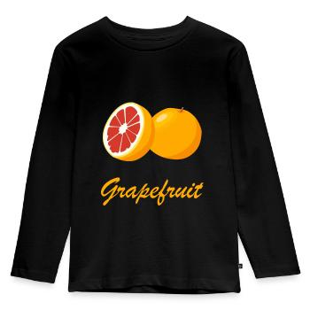 Idée de cadeau de jus santé aux agrumes de pamplemousse - T-shirt manches longues Premium Enfant - noir - Devant - AI Model Kid Male (0cm)