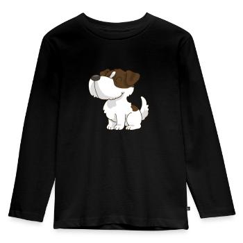 Jack Russel - Kids' Premium Longsleeve Shirt - black - Front - AI Model Kid Male (0cm)
