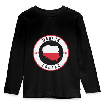 Pologne - T-shirt manches longues Premium Enfant - noir - Devant - AI Model Kid Male (0cm)