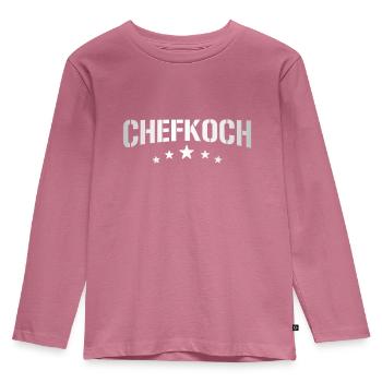 Chefkoch - Kinder Premium Bio Langarmshirt - Mauve - Vorne - AI Model Kid Female (0cm)