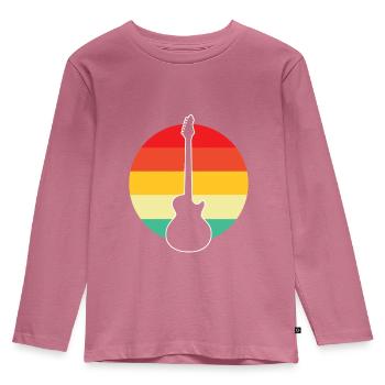 E Guitare Rétro - T-shirt manches longues Premium Enfant - mauve - Devant - AI Model Kid Female (0cm)