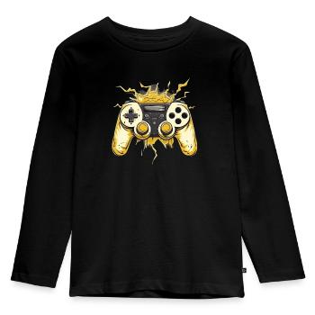 Manettes de jeu - T-shirt manches longues Premium Enfant - noir - Devant - AI Model Kid Male (0cm)