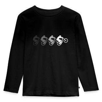 Mountain Bike Manual MTB - Kids' Premium Longsleeve Shirt - black - Front - AI Model Kid Male (0cm)