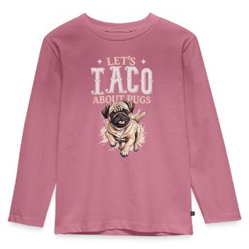 Let’s Taco About Pugs - T-shirt manches longues Premium Enfant - mauve - Devant - AI Model Kid Female (0cm)