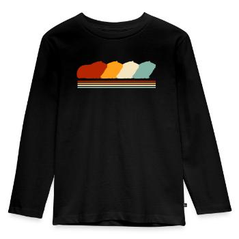 Drôle de cadeau de propriétaire de cochon d’Inde - T-shirt manches longues Premium Enfant - noir - Devant - AI Model Kid Male (0cm)