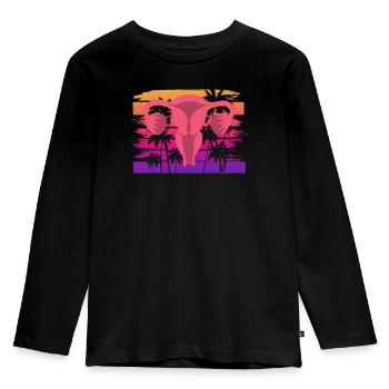 Feminismus Feministin - Kinder Premium Bio Langarmshirt - Schwarz - Vorne - AI Model Kid Male (0cm)
