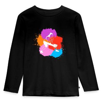 Softball Spielerin Shirt Geschenk Catcher - Kinder Premium Bio Langarmshirt - Schwarz - Vorne - AI Model Kid Male (0cm)