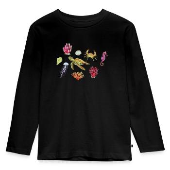 Crustacean Core Crustacean Shirt Gift - Kids' Premium Longsleeve Shirt - black - Front - AI Model Kid Male (0cm)