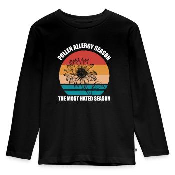 Pollen Allergy Season The Most Hated Season - Kids' Premium Longsleeve Shirt - black - Front - AI Model Kid Male (0cm)