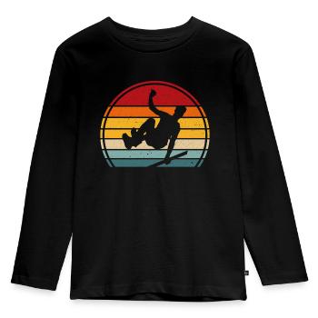 Parkour für Jungen - Kinder Premium Bio Langarmshirt - Schwarz - Vorne - AI Model Kid Male (0cm)