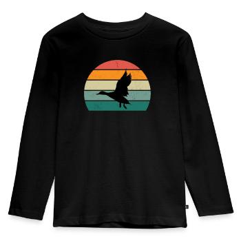 Ducks Swimming Fly Waddle Rubber Duck Duck - Kids' Premium Longsleeve Shirt - black - Front - AI Model Kid Male (0cm)