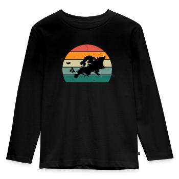 European Union Continent Central Europe Europe - Kids' Premium Longsleeve Shirt - black - Front - AI Model Kid Male (0cm)