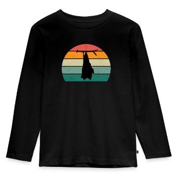 Bats Bat Bat Protection Cave - Kids' Premium Longsleeve Shirt - black - Front - AI Model Kid Male (0cm)