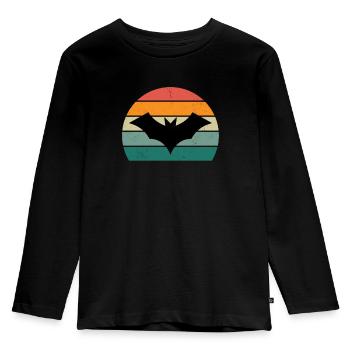 Bats Bat Bat Protection Cave - Kids' Premium Longsleeve Shirt - black - Front - AI Model Kid Male (0cm)