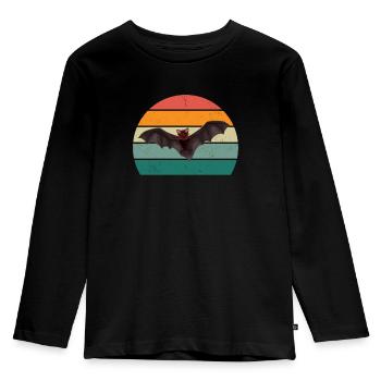 Bats Bat Bat Protection Cave - Kids' Premium Longsleeve Shirt - black - Front - AI Model Kid Male (0cm)